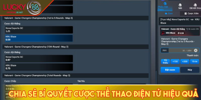 Chia sẻ bí quyết cược thể thao điện tử hiệu quả